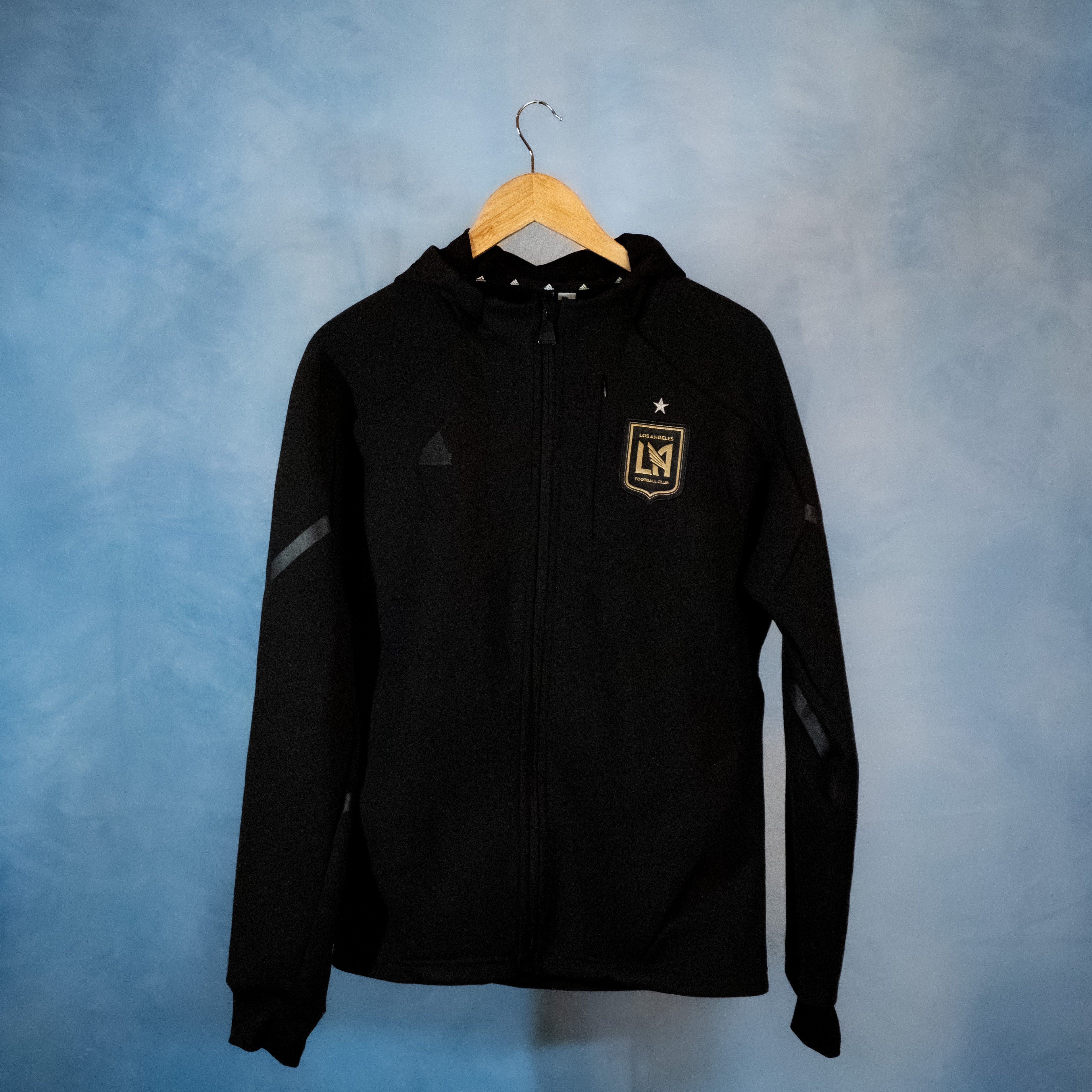 ADIDAS LAFC 2024 Anthem Travel Full-Zip Jacket Black Men's Small