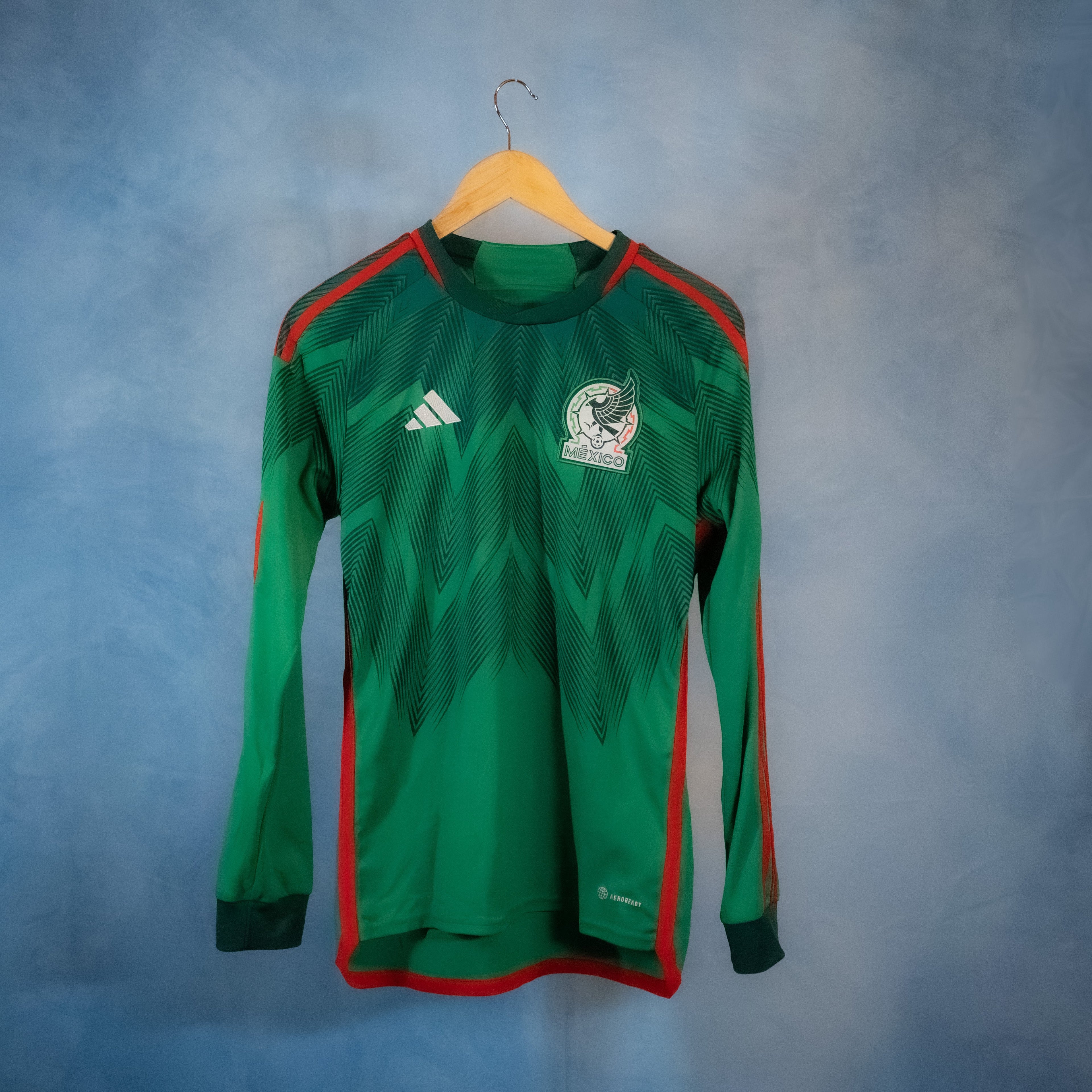 Adidas Mexico Soccer Jersey 2022 Long Sleeve Size Small