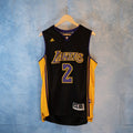 Adidas Lakers Lonzo Ball #2 Black Swingman Jersey Small
