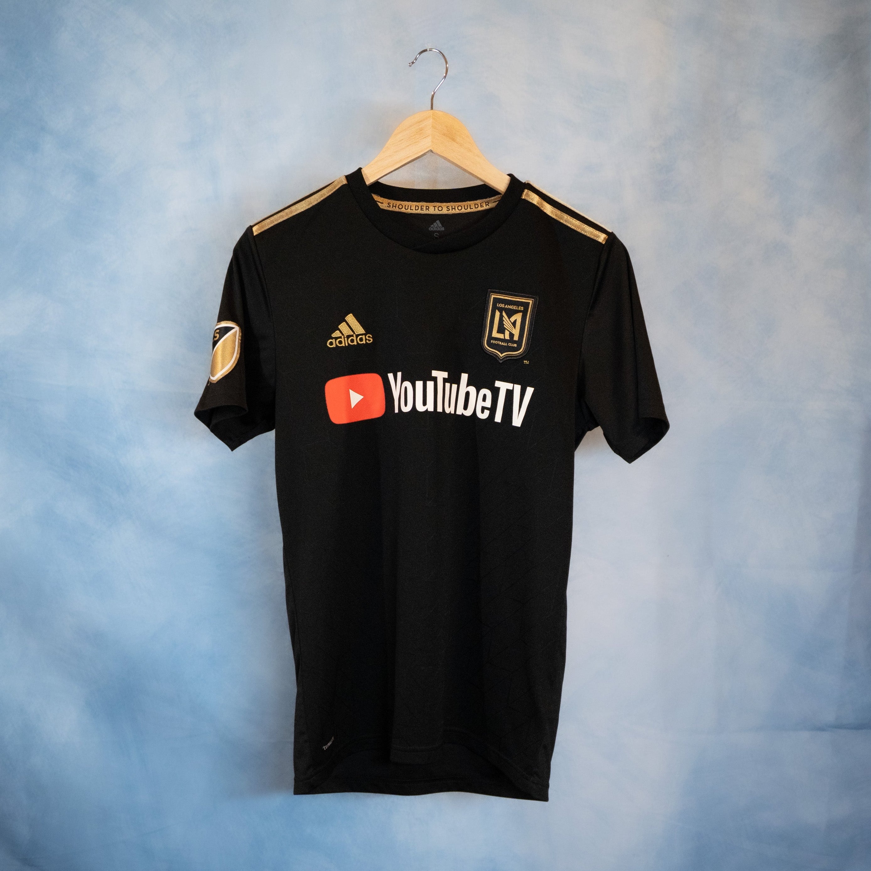 Adidas LAFC Black Gold Jersey Mens Small Youtube TV MLS Soccer