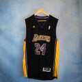 Adidas Lakers Black Swingman Kobe Bryant #24 Jersey XL