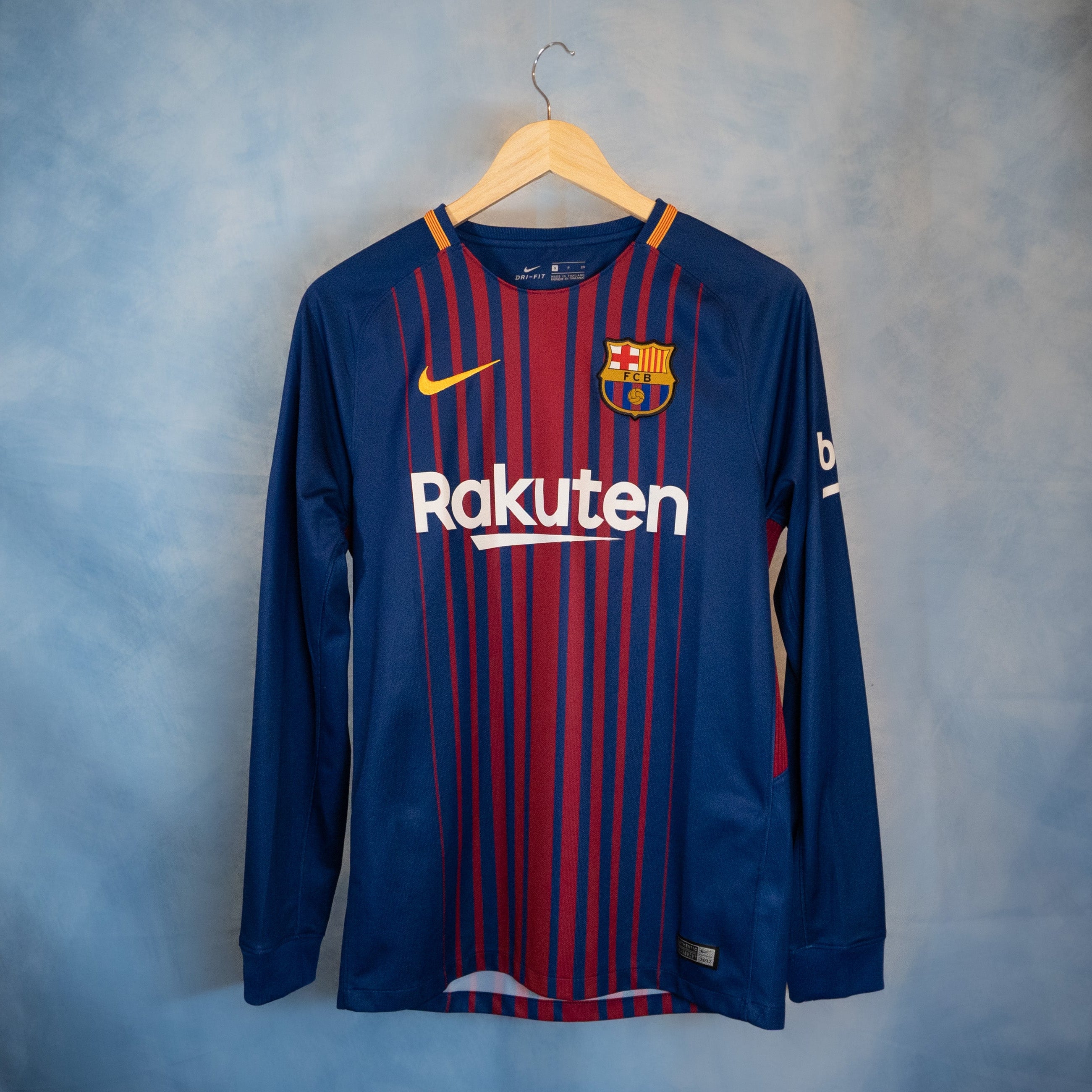 2017 Authentic Barcelona Long-sleeve Jersey Men’s Small