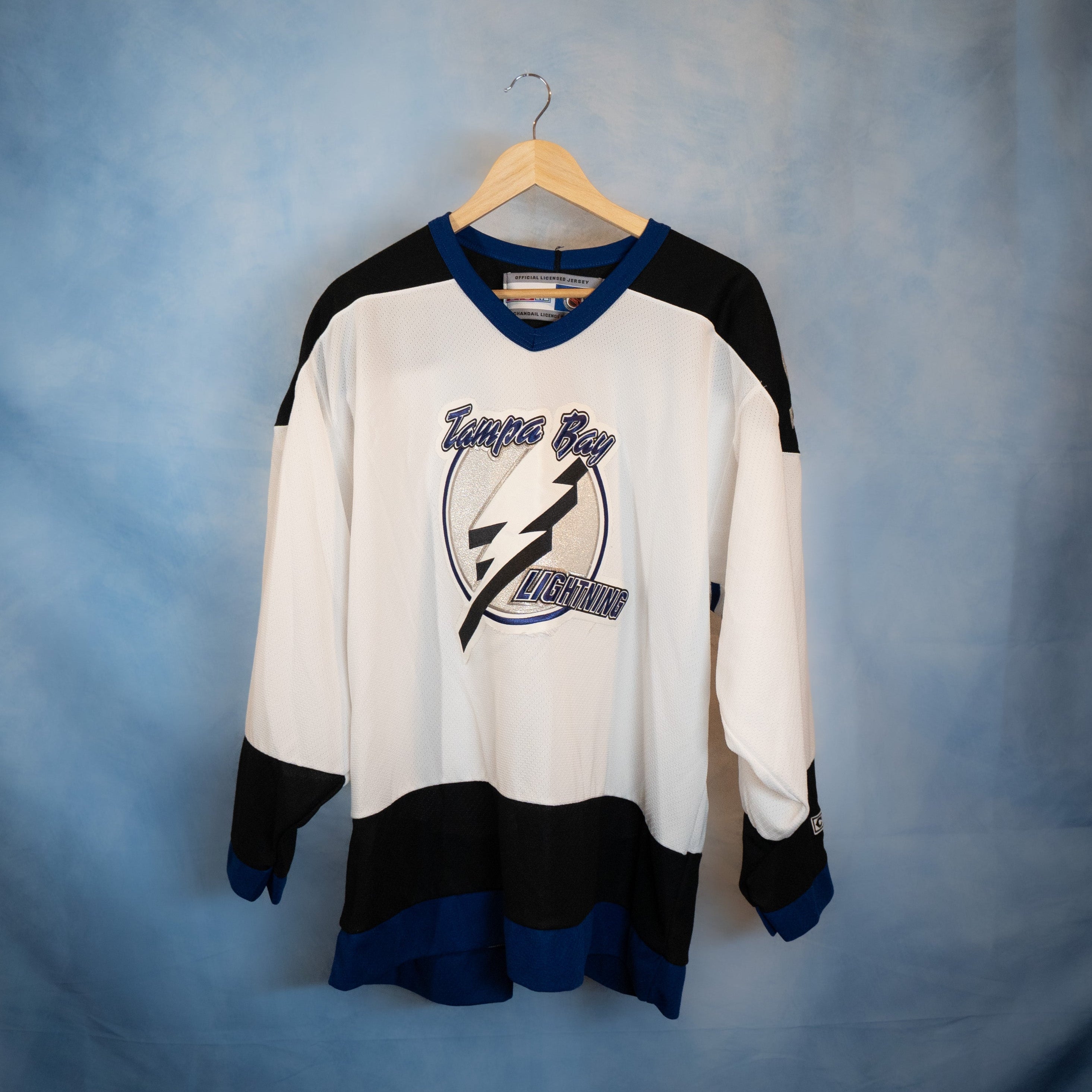 Vintage CCM Tampa Bay Lightning NHL Hockey Jersey White Large