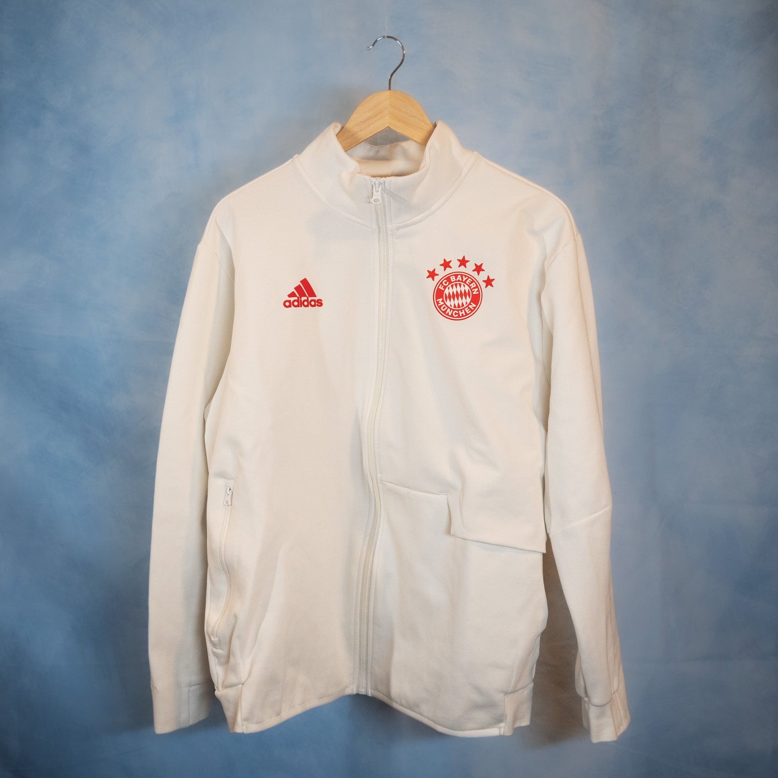 Adidas FC Bayern Munchen Track Jacket Mens 2XL White